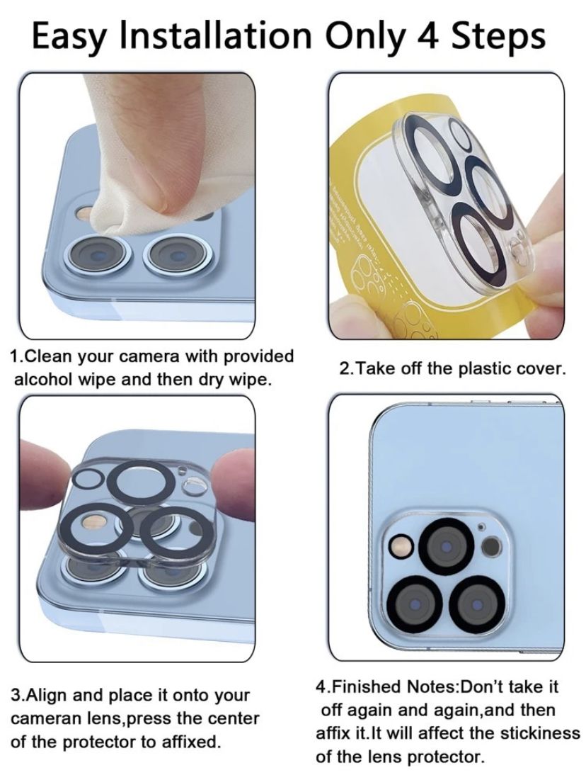 Camera Lens Protector | Tempered Glass | Compatible With iPhone - Image 2