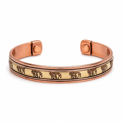 Elephant Design | Copper Magnetic Adjustable Bracelet