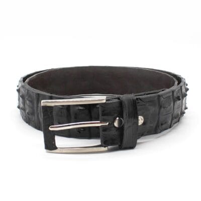 Genuine Leather Crocodile Belt | Black