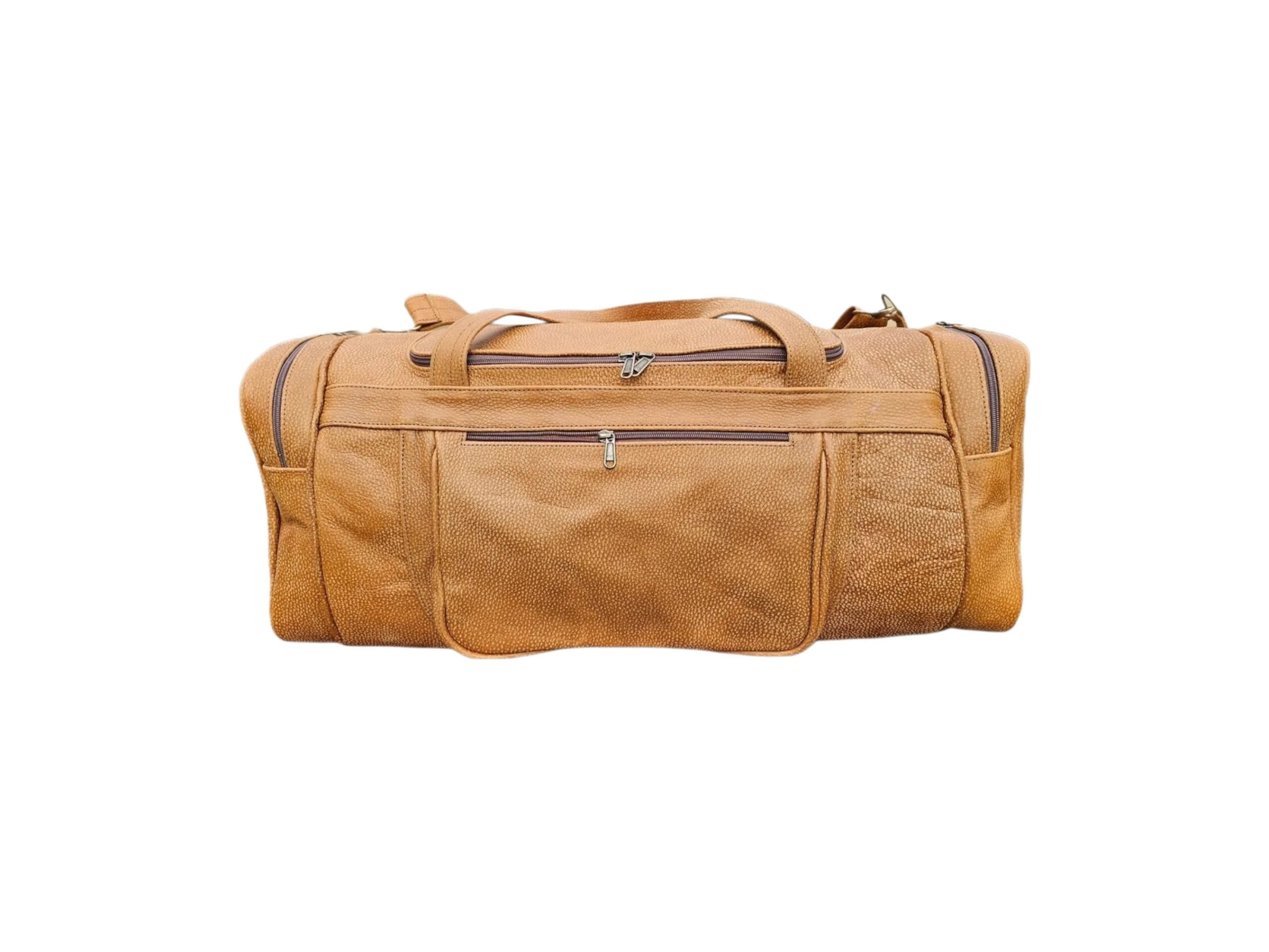 Large Tan Buffalo Leather Travel bag