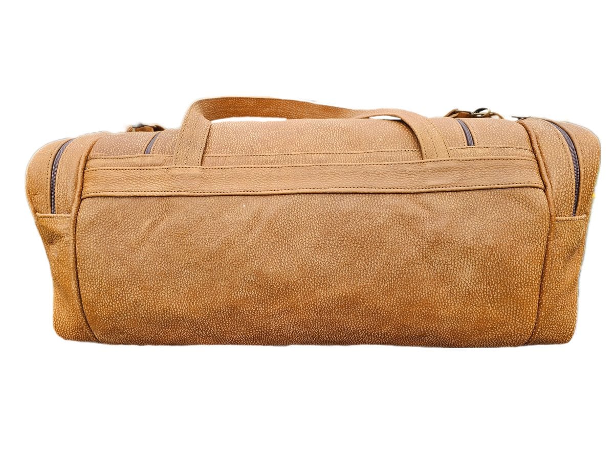 Large Tan Buffalo Leather Travel bag - Image 4