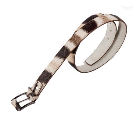 Genuine Zebra Skin Leather Belt