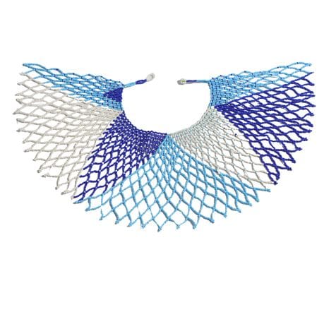 Blue Maasai Beaded Necklace - Image 2