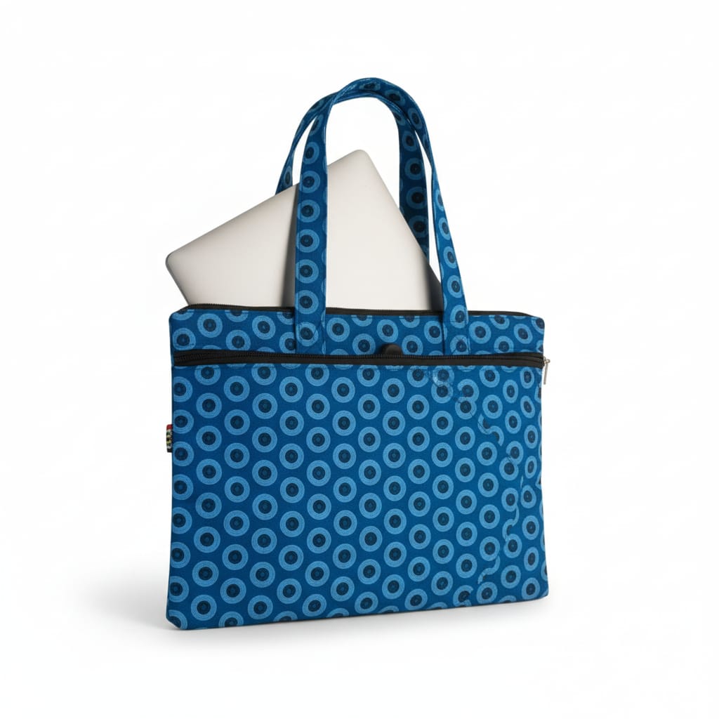 Circle Print Laptop Tote Bag - Image 6