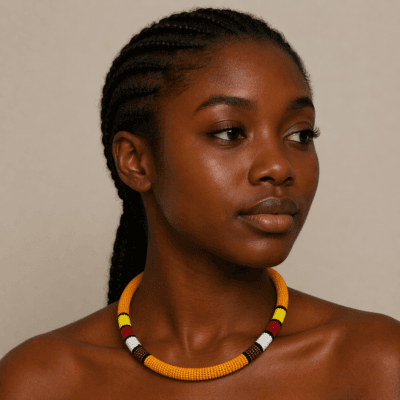 Handcrafted Beaded Pogulu Necklace
