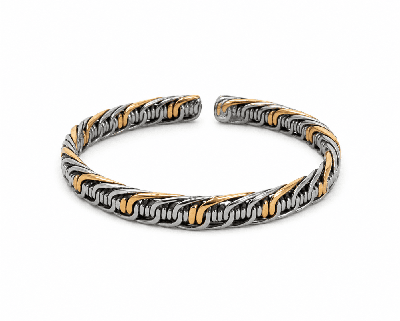 Silver | Brass Twisted Hand Crafted Bracelet | Lebocode online
